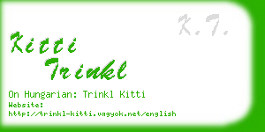 kitti trinkl business card